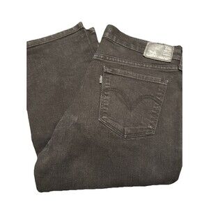 Levis 505 Jeans Stretch Straight Leg Black Ink 15505-0120 Women's Sz 29x30Denim